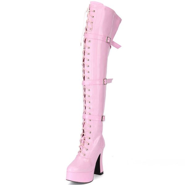 sorbern new wholesale halloween costume women's 4.5 inch heel over knee thigh high boot with hook lace up and side zipper., Black
sorbern new wholesale halloween costume women's 4.5 inch heel over knee thigh high boot with hook lace up and side zipper., Black