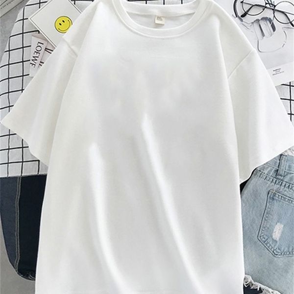 summer short sleeve round neck black white solid color large casual our girl's t-shirt clothing 220321
summer short sleeve round neck black white solid color large casual our girl's t-shirt clothing 220321