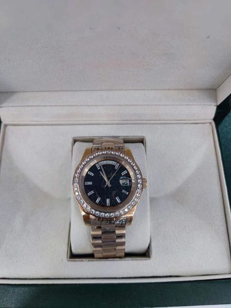 with original box luxury watches 41mm mens 18k yellow gold black dial bigger diamond automatic fashion brand men's watch wristwatch 202, Slivery;brown
with original box luxury watches 41mm mens 18k yellow gold black dial bigger diamond automatic fashion brand men's watch wristwatch 202, Slivery;brown