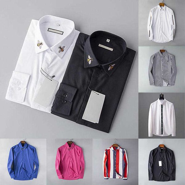 2021 designers mens dress shirts business fashion casual shirt brands men shirts spring slim fit shirts chemises de marque pour hommes, White;black
2021 designers mens dress shirts business fashion casual shirt brands men shirts spring slim fit shirts chemises de marque pour hommes, White;black