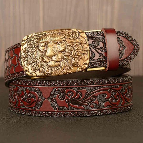 belts domineering male lion head automatic buckle men's real leather leisure tang grass pattern carved trouser fashion2295, Black;brown
belts domineering male lion head automatic buckle men's real leather leisure tang grass pattern carved trouser fashion2295, Black;brown