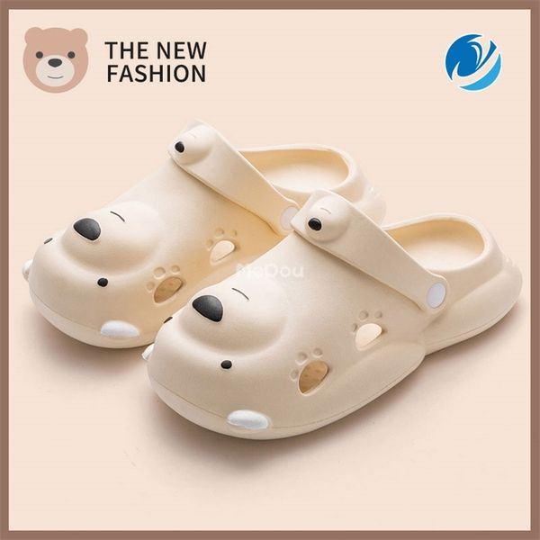 mo dou thick sole summer women sandals cute bear shape slippers for men non slip outdoor beach shoes drop 220611, Black
mo dou thick sole summer women sandals cute bear shape slippers for men non slip outdoor beach shoes drop 220611, Black
