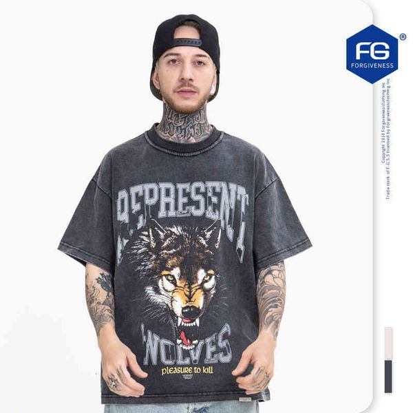 men's t-shirts fg menswear spring and summer fashion brand american graffiti wolf head print high street short sleeve t-shirt men', White;black
men's t-shirts fg menswear spring and summer fashion brand american graffiti wolf head print high street short sleeve t-shirt men', White;black