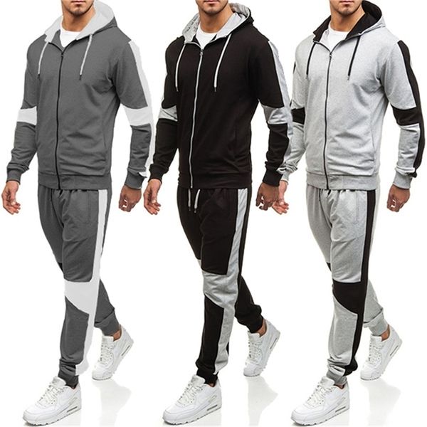 brand man tracksuit men's sets sportswear zipper hoodiespants male casual sweatshirts coat sports suits men's clothing 201128, Gray
brand man tracksuit men's sets sportswear zipper hoodiespants male casual sweatshirts coat sports suits men's clothing 201128, Gray