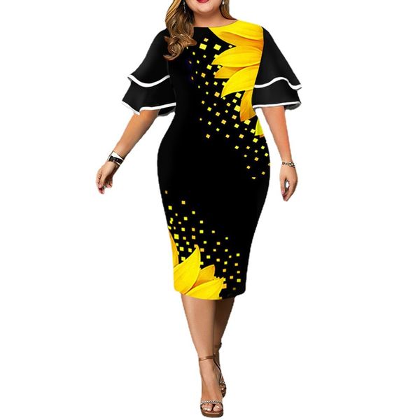 party dresses plus size dress elegant geometric print birthday 2022 women layered sleeve wedding evening club midi 5xl, Black
party dresses plus size dress elegant geometric print birthday 2022 women layered sleeve wedding evening club midi 5xl, Black