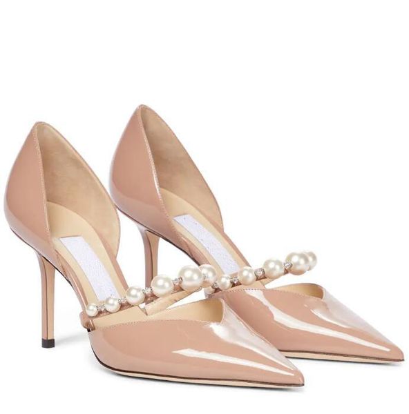 dreamy wedding the bride sandal shoes aurelie patent leather pointy pumps with pearls strap designer high heels dress sho s jimmys choos ihc, Black
dreamy wedding the bride sandal shoes aurelie patent leather pointy pumps with pearls strap designer high heels dress sho s jimmys choos ihc, Black