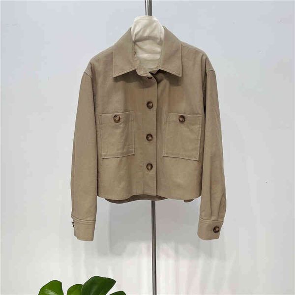 women's trench coats d early spring stand collar pocket short windbreaker coat, Tan;black
women's trench coats d early spring stand collar pocket short windbreaker coat, Tan;black