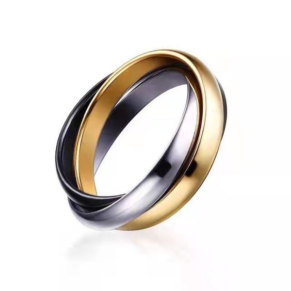 designer fashion rings men's classic three-ring women's couples fashion simple style three-color rose gold ring, Silver
designer fashion rings men's classic three-ring women's couples fashion simple style three-color rose gold ring, Silver