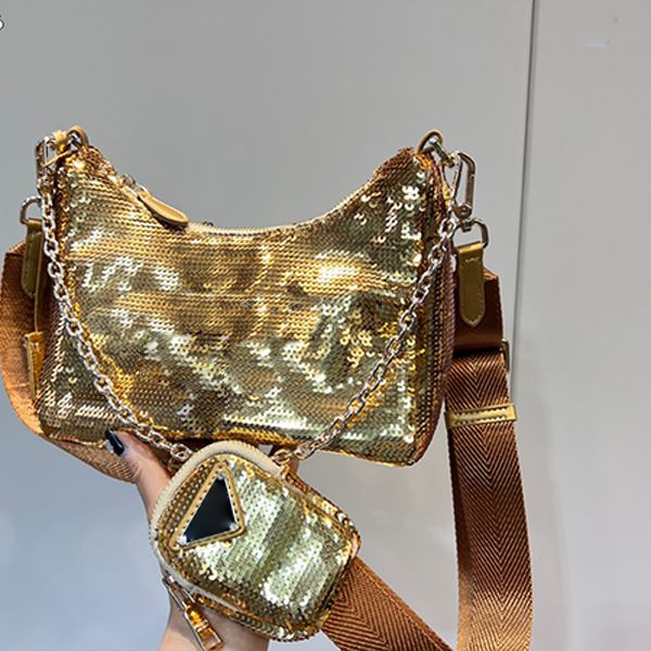 2022 lady sequin half moon bags flash golden letter new nylon tote hobo bag shoulder axillary bag change purse black p
2022 lady sequin half moon bags flash golden letter new nylon tote hobo bag shoulder axillary bag change purse black p