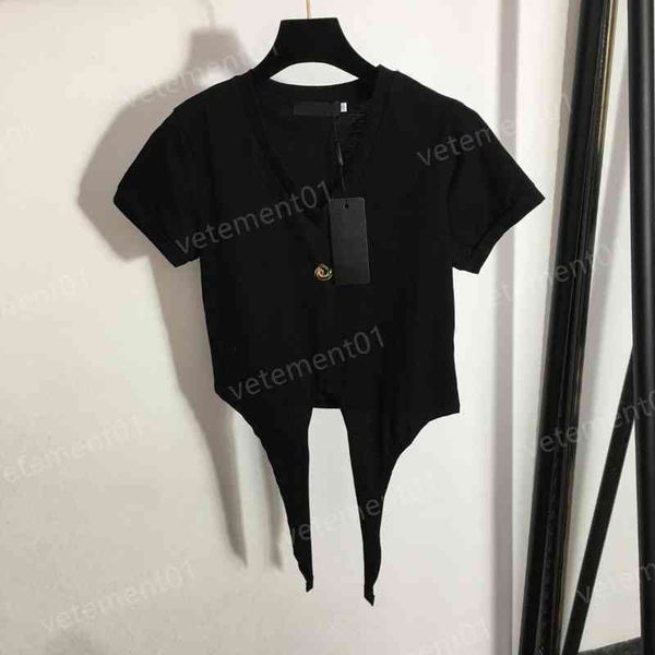 designer womens t-shirts fashion brand tie waist cropped navel logo short sleeve t-shirt luxury summer tees 0912, White
designer womens t-shirts fashion brand tie waist cropped navel logo short sleeve t-shirt luxury summer tees 0912, White