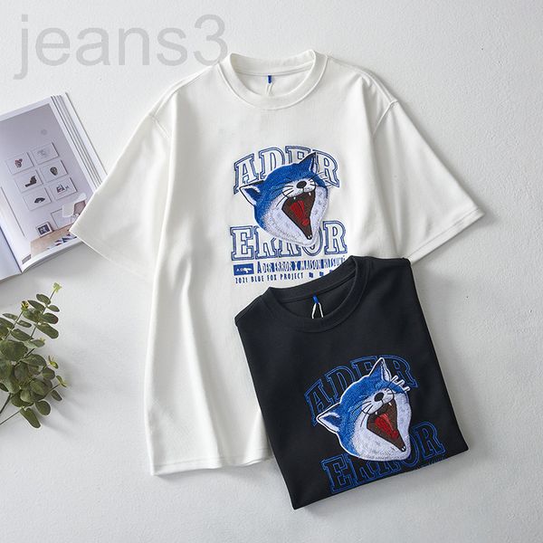 women's t-shirt designer 22 year ader yawning yoga summer short sleeve heavy industry embroidery letter round neck t-shirt for men and, White
women's t-shirt designer 22 year ader yawning yoga summer short sleeve heavy industry embroidery letter round neck t-shirt for men and, White