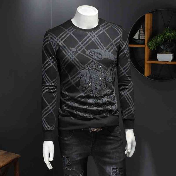 men's luxury fashion brands menswear and new personality printing long sweater, Black
men's luxury fashion brands menswear and new personality printing long sweater, Black