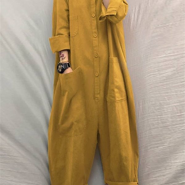 women jumpsuit female oversized romper zanzea autumn loose pockets overalls casual solid stand collar bottom 220713, Black;white
women jumpsuit female oversized romper zanzea autumn loose pockets overalls casual solid stand collar bottom 220713, Black;white