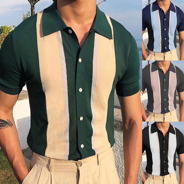 new style men t shirts casual patchwork homme shirt short sleeve turn-down zipper collar shirts, White;black
new style men t shirts casual patchwork homme shirt short sleeve turn-down zipper collar shirts, White;black