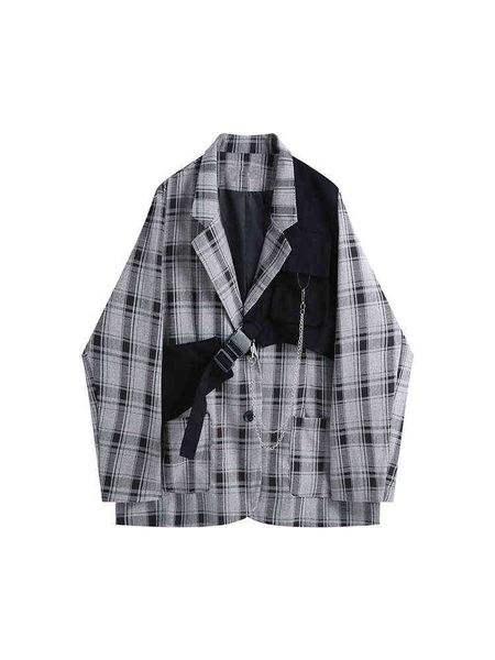 autumn new suit coat women chic loose plaid panelled patchwork vest coats piece set y2k fashion clothes baggy coat l220714, White;black
autumn new suit coat women chic loose plaid panelled patchwork vest coats piece set y2k fashion clothes baggy coat l220714, White;black