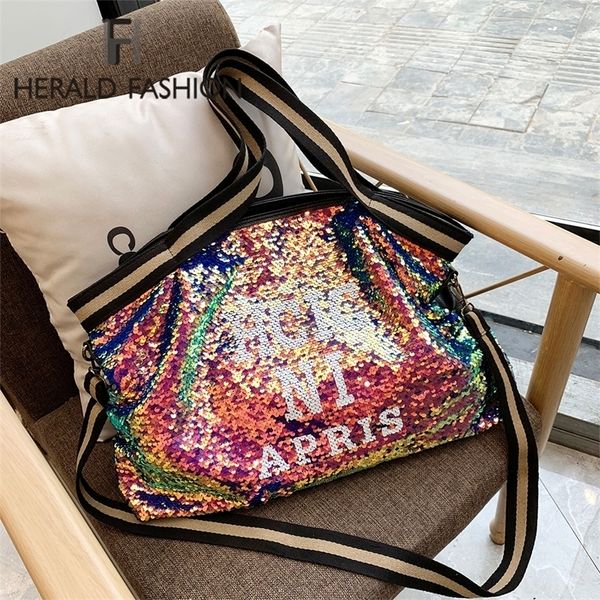 herlad fashion large women's handbag quality leather shiny sequined female shoulder bag casual letter print ladies' tote bag sac 2
herlad fashion large women's handbag quality leather shiny sequined female shoulder bag casual letter print ladies' tote bag sac 2
