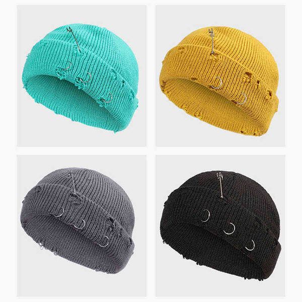 beanie hole knitted hat beanie melon leather pin ring decoration personality acne hip hop style couple hat cap 220707, Blue;gray
beanie hole knitted hat beanie melon leather pin ring decoration personality acne hip hop style couple hat cap 220707, Blue;gray