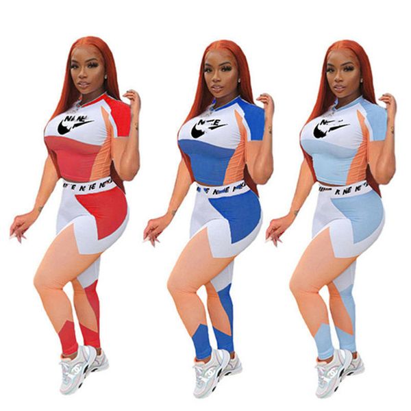 2023 brand designer women letter tracksuits short sleeve two piece set crew neck t-shirts pants spring summer jogging suit pullover outfits, Gray
2023 brand designer women letter tracksuits short sleeve two piece set crew neck t-shirts pants spring summer jogging suit pullover outfits, Gray