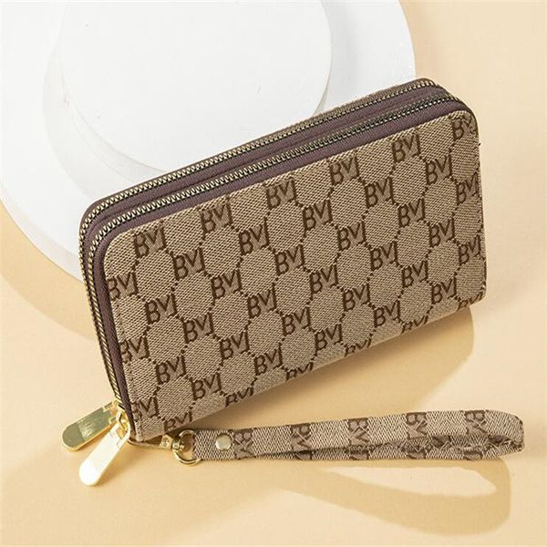 double zipper wallet long ladies clutch large capacity trendy fashion simple letter mobile phone bag, Red;black
double zipper wallet long ladies clutch large capacity trendy fashion simple letter mobile phone bag, Red;black