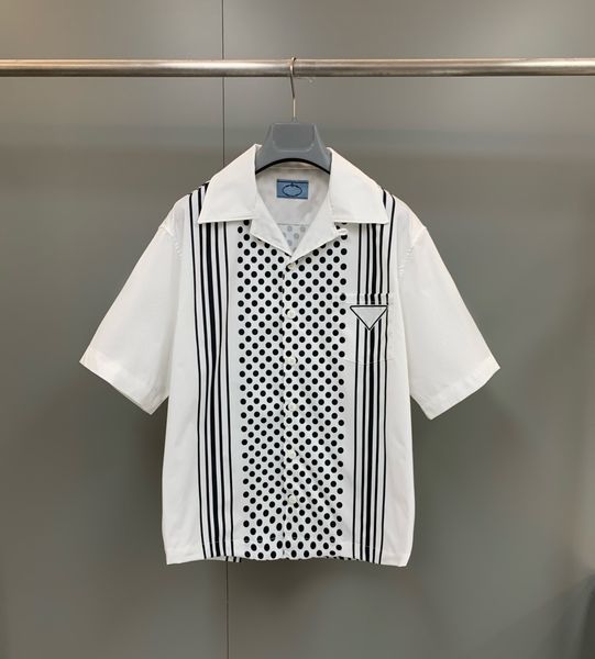 mens designer shirts summer us size loose white shirt polka dot design single breasted luxury men shirts, White;black
mens designer shirts summer us size loose white shirt polka dot design single breasted luxury men shirts, White;black
