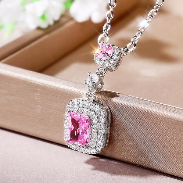 pendant necklaces caoshi elegant women's necklace paved 2 cubic zirconia wedding anniversary gifts statement jewelry exquisite accessor, Silver
pendant necklaces caoshi elegant women's necklace paved 2 cubic zirconia wedding anniversary gifts statement jewelry exquisite accessor, Silver