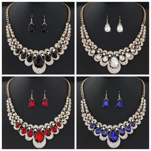 water drop necklace earrings sets crystal diamond necklace chandelier for women lady fashion wedding accessories jewelry set gift, Silver
water drop necklace earrings sets crystal diamond necklace chandelier for women lady fashion wedding accessories jewelry set gift, Silver