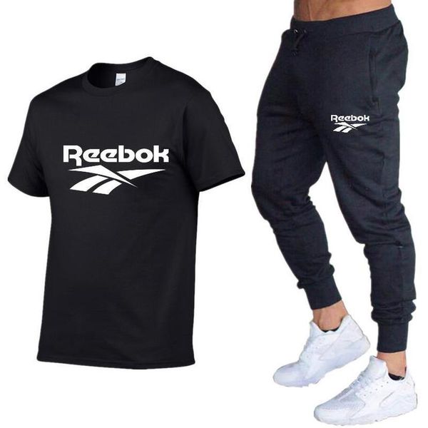 men s summer leisure sets t shirt pants two pieces casual tracksuit male sportswear gym brand clothing sweat suit 220615, White;black
men s summer leisure sets t shirt pants two pieces casual tracksuit male sportswear gym brand clothing sweat suit 220615, White;black