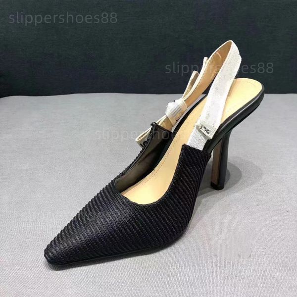 slingback designer heels pumps womens dress shoes logo heel tech fabric sandals embroidered ribbon embellished flat bow sandals with box, Black
slingback designer heels pumps womens dress shoes logo heel tech fabric sandals embroidered ribbon embellished flat bow sandals with box, Black