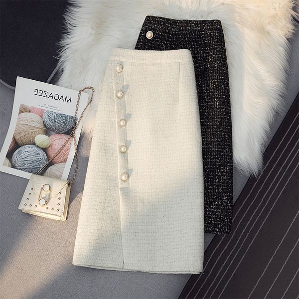 designerxiaoxiangfeng woolen bright silk skirt women's 2022 spring and autumn new high waist slim a-shaped split hip wrap one-step luxu, White
designerxiaoxiangfeng woolen bright silk skirt women's 2022 spring and autumn new high waist slim a-shaped split hip wrap one-step luxu, White