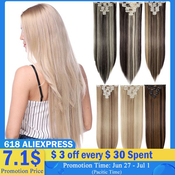 costume accessories synthetic pcs/set long straight clip in on hair extensions black brown red pink purple fake hairpieces for women, Silver
costume accessories synthetic pcs/set long straight clip in on hair extensions black brown red pink purple fake hairpieces for women, Silver