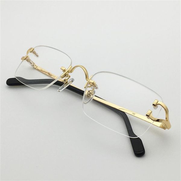 fashion designer men women optical glasses 2452234 simple square shape metal rimless eyewear outdoor business style anti-ultraviol307e, White;black
fashion designer men women optical glasses 2452234 simple square shape metal rimless eyewear outdoor business style anti-ultraviol307e, White;black