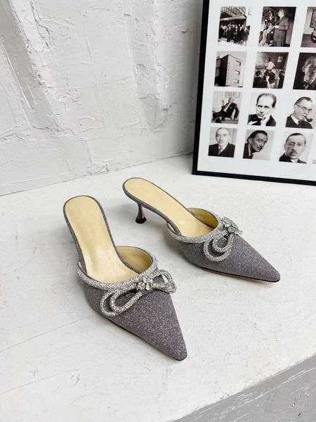 luxury designer slippers mach rhinestone crystal bow decoration latest fashion women's sandals high heels square toe shoes 9.5cm high h, Black
luxury designer slippers mach rhinestone crystal bow decoration latest fashion women's sandals high heels square toe shoes 9.5cm high h, Black