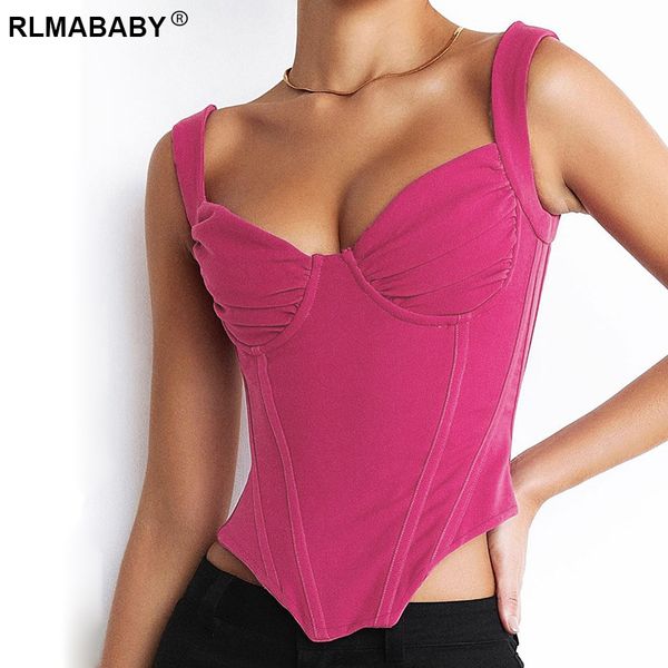 fashion women summer corset black ruched crop summer slim strapless backless high streetwear lady fold casual tank top, Black;white
fashion women summer corset black ruched crop summer slim strapless backless high streetwear lady fold casual tank top, Black;white