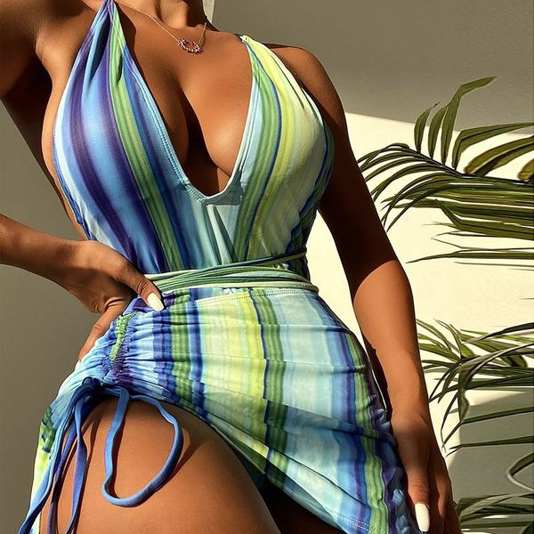 one-piece suits green striped one piece swimsuits women's two-piece with skirt swimwear 2022 deep v backless bathing summer beachwe
one-piece suits green striped one piece swimsuits women's two-piece with skirt swimwear 2022 deep v backless bathing summer beachwe