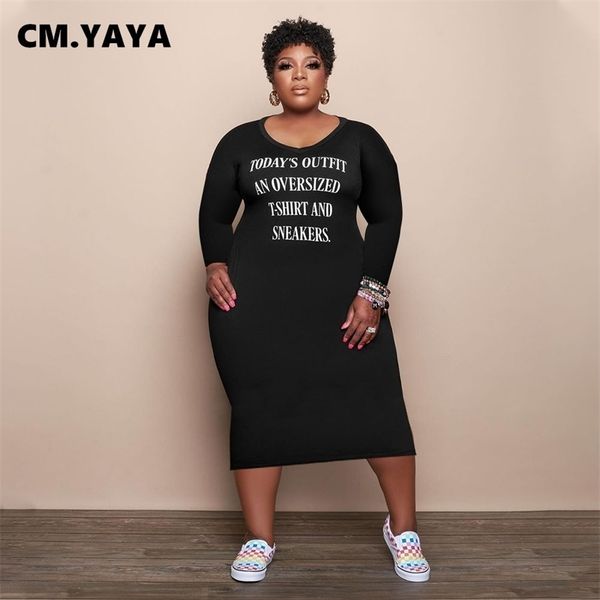 cm.yaya women plus size dress letter print stretchy skinny pencil dresses female casual vestidos streetwear fashion outfit fall 220516, Black;gray
cm.yaya women plus size dress letter print stretchy skinny pencil dresses female casual vestidos streetwear fashion outfit fall 220516, Black;gray