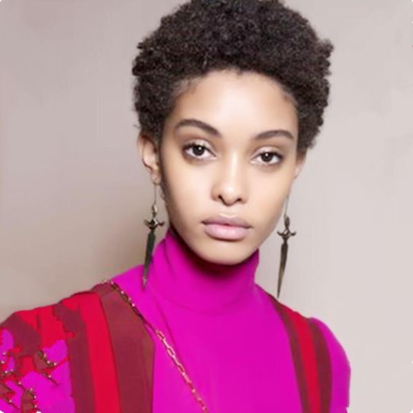 short curl human hair wig afro kinky curly african style for black women non remy machine made wig, Black;brown
short curl human hair wig afro kinky curly african style for black women non remy machine made wig, Black;brown