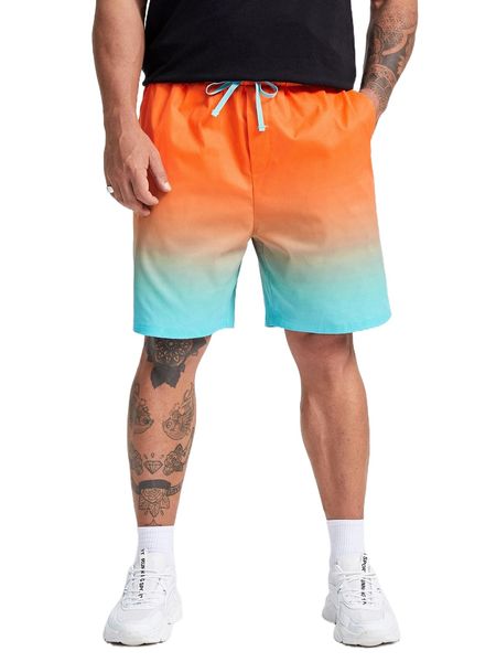 extended sizes men ombre knotted front shorts w1sz#, White;black
extended sizes men ombre knotted front shorts w1sz#, White;black