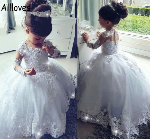 long sleeved ball gown flower girl dresses lace appliques beaded jewel neck kids wedding party gowns todder little girl' pageant birth, White;blue
long sleeved ball gown flower girl dresses lace appliques beaded jewel neck kids wedding party gowns todder little girl' pageant birth, White;blue
