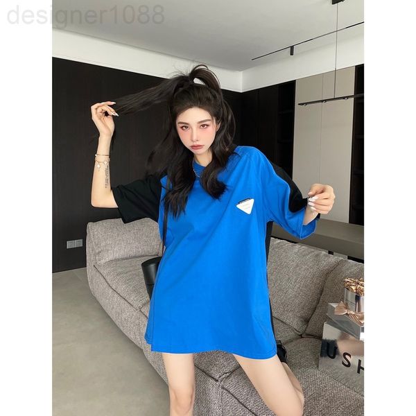 women's t-shirt designer 2022 spring and summer new fashion triangle irregular color matching splicing casual men's women's s, White
women's t-shirt designer 2022 spring and summer new fashion triangle irregular color matching splicing casual men's women's s, White