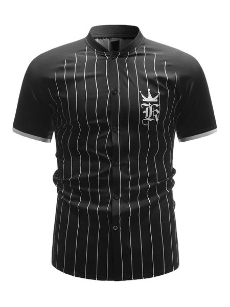 men letter graphic striped shirt t4ro#, White;black
men letter graphic striped shirt t4ro#, White;black