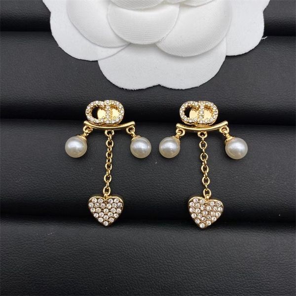 fashion jewelry online new diamond s925 silver needle female brass pearl love tassel earrings, Golden
fashion jewelry online new diamond s925 silver needle female brass pearl love tassel earrings, Golden