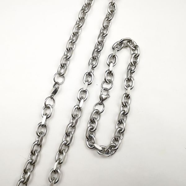 mens shiny jewelry set rollo oval rolo chain link necklace + bracelet set stainless steel silver cool 8mm 24''+8.66''
mens shiny jewelry set rollo oval rolo chain link necklace + bracelet set stainless steel silver cool 8mm 24''+8.66''