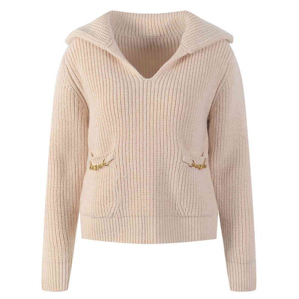 women's knits tees autumn and winter polo chain sweater pullover sweater women's temperament elegant solid color trend bxk1, White
women's knits tees autumn and winter polo chain sweater pullover sweater women's temperament elegant solid color trend bxk1, White