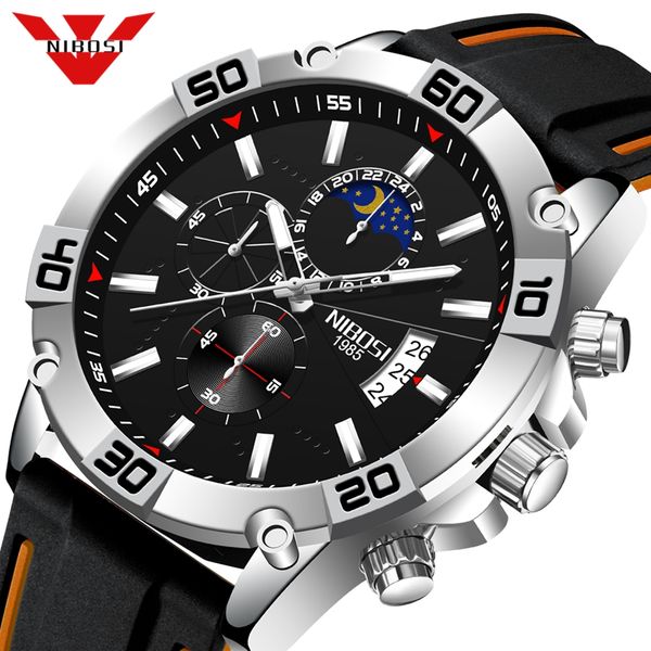 nibosi new fashion mens watches brand luxury silicone sport watch men quartz date clock waterproof wristwatch chronograph, Silver
nibosi new fashion mens watches brand luxury silicone sport watch men quartz date clock waterproof wristwatch chronograph, Silver