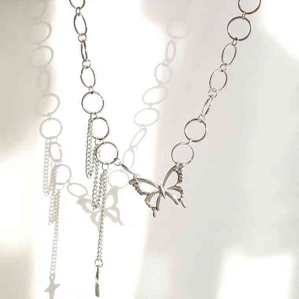 dark hollow out temperament simple butterfly pendant female dign sense fashion versatile tassel cross necklace, Silver
dark hollow out temperament simple butterfly pendant female dign sense fashion versatile tassel cross necklace, Silver