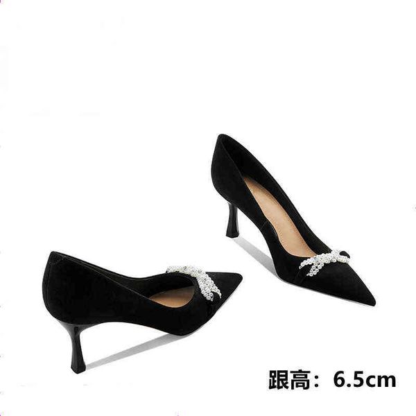 dress shoes ladies black highheeled women suede pointed stiletto single shoe with pearl decoration party high heels mujer sapato 220714
dress shoes ladies black highheeled women suede pointed stiletto single shoe with pearl decoration party high heels mujer sapato 220714