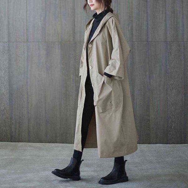 women's trench coats women length coat hooded casual artsy loose all-match temperament simple office ladies pocket long sleeve windbrea, Tan;black
women's trench coats women length coat hooded casual artsy loose all-match temperament simple office ladies pocket long sleeve windbrea, Tan;black