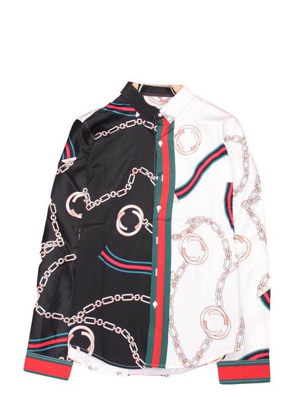 men's casual shirts stripediron chain iron men summer long sleeve slim fit business formal dress shirt social party man clothing brand, White;black
men's casual shirts stripediron chain iron men summer long sleeve slim fit business formal dress shirt social party man clothing brand, White;black