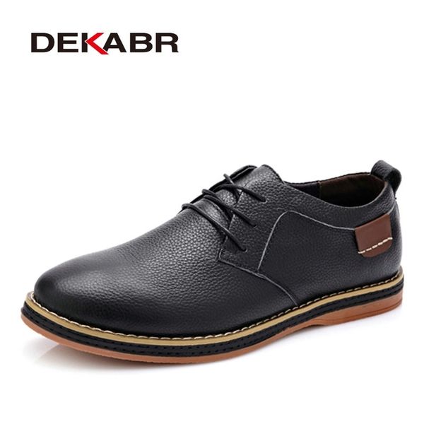 dekabr men flats casual new genuine leather flat shoes men oxford fashion lace up dress shoes work shoe sapatos 210312, Black
dekabr men flats casual new genuine leather flat shoes men oxford fashion lace up dress shoes work shoe sapatos 210312, Black