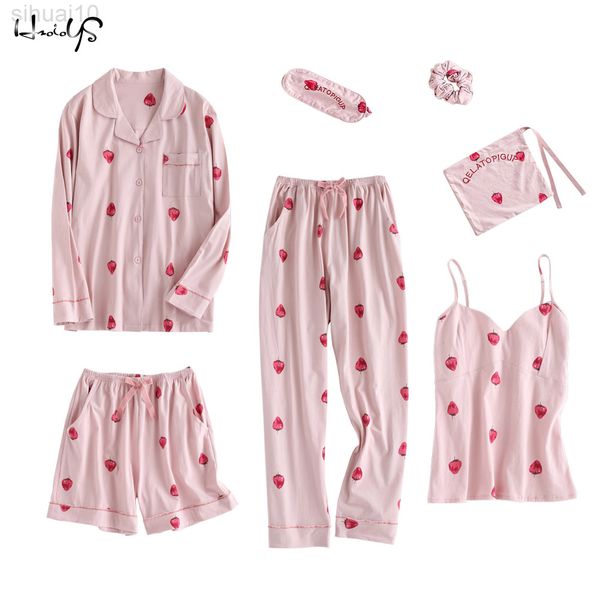 2018 spring and summer cotton sweet strawberry print pyjamas women lingerie sets nightwear 7 pcs home clothing l220803, Black;red
2018 spring and summer cotton sweet strawberry print pyjamas women lingerie sets nightwear 7 pcs home clothing l220803, Black;red